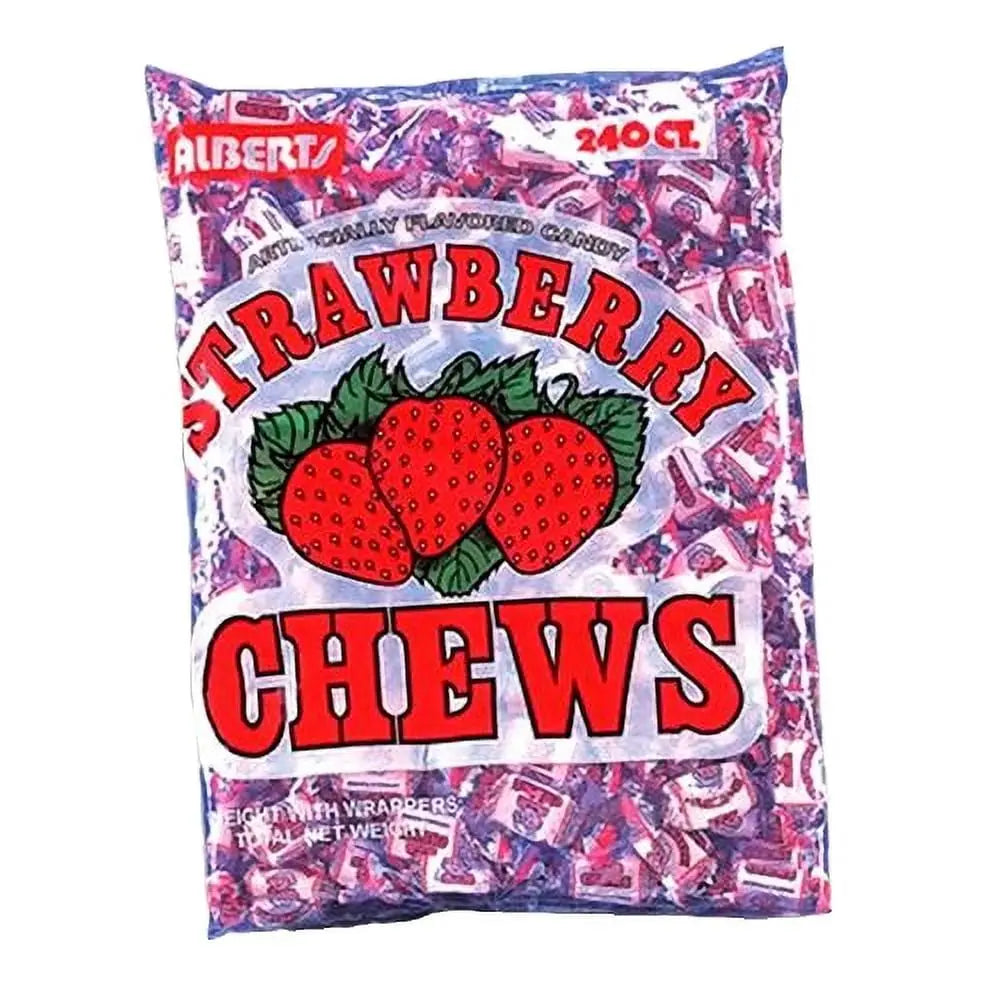 Albert's Fruit Chews Strawberry Flavor 240 Candies Albert's